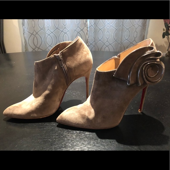 *Authentic* Christian Louboutin Suede Booties - Picture 3 of 5